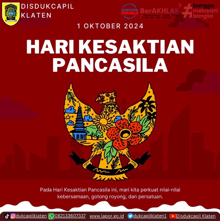 Selamat Hari Kesaktian Pancasila.