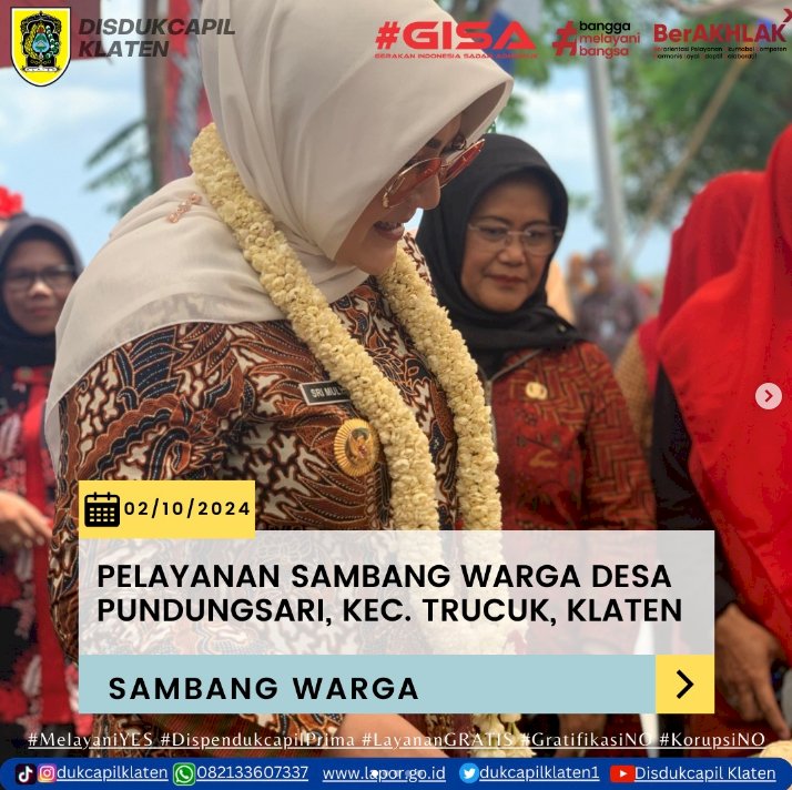 Kegiatan sambang warga di Desa Pundungsari, Kecamatan Trucuk, Klaten.