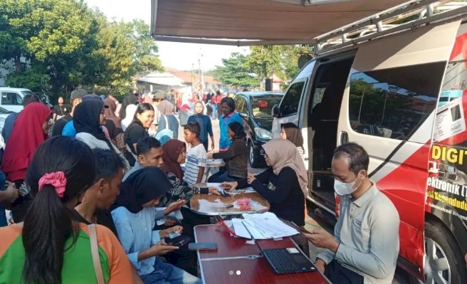 Giat pelayanan pengurusan dokumen Adminduk Dinas Dukcapil Klaten di CFD.