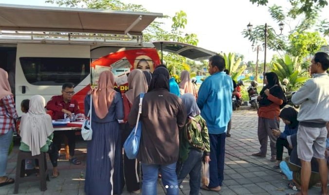 Giat pelayanan pengurusan dokumen Adminduk Dinas Dukcapil Klaten di CFD.