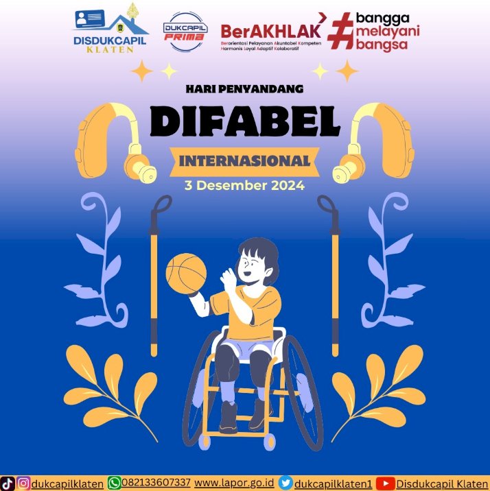 Selamat Hari Difabel Internasional.