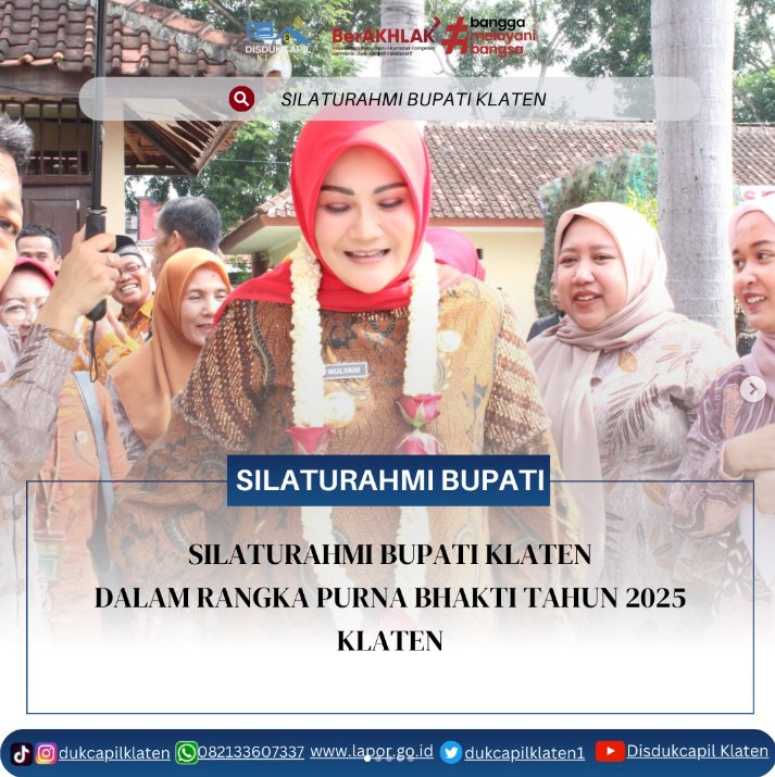 Silaturahmi Bupati Klaten dalam Rangka Purna Bhakti Tahun 2025.