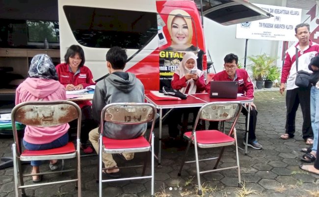 Giat pelayanan pengurusan dokumen Adminduk Dinas Dukcapil Klaten di CFD.