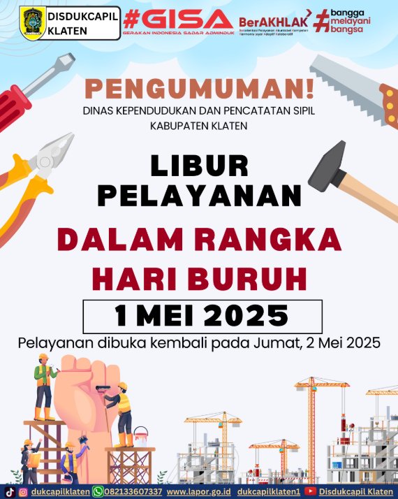 PENGUMUMAN LIBUR PELAYANAN.