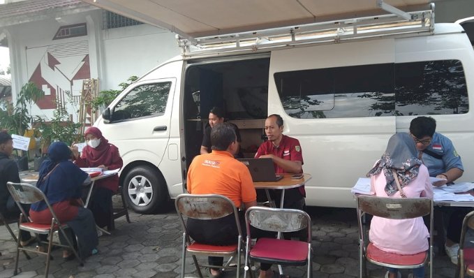 Giat pelayanan pengurusan dokumen Adminduk Dinas Dukcapil Klaten di CFD.