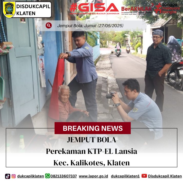 Perekaman Jemput Bola Disdukcapil Klaten