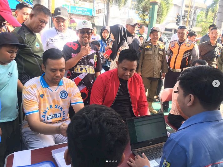 Giat pelayanan pengurusan dokumen Adminduk Dinas Dukcapil Klaten di CFD.