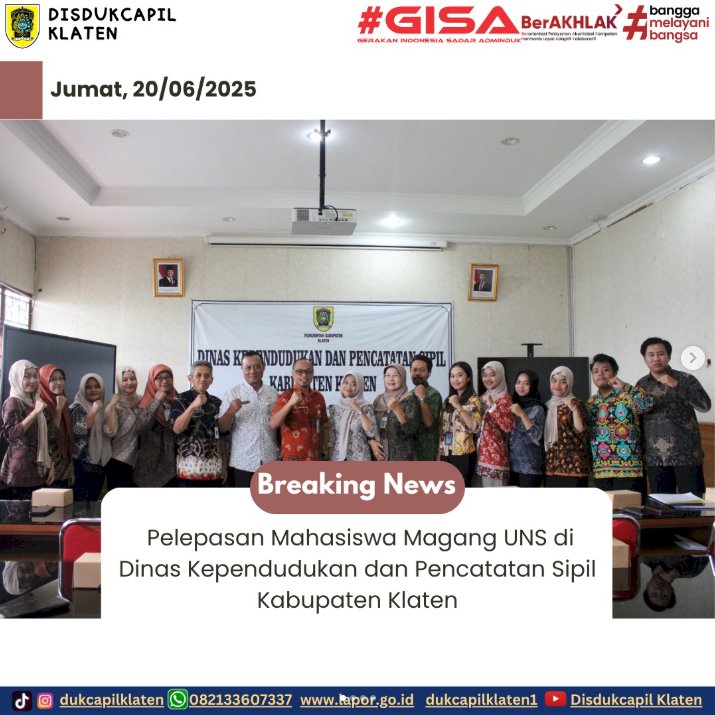 Pelepasan Mahasiswa Magang UNS Jumat, 20 Juni 2025.