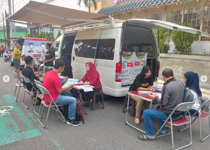 Giat pelayanan pengurusan dokumen Adminduk Dinas Dukcapil Klaten di CFD.