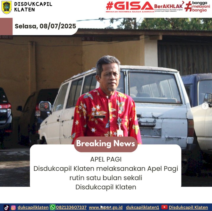 Apel Pagi Rutin Disdukcapil Klaten.