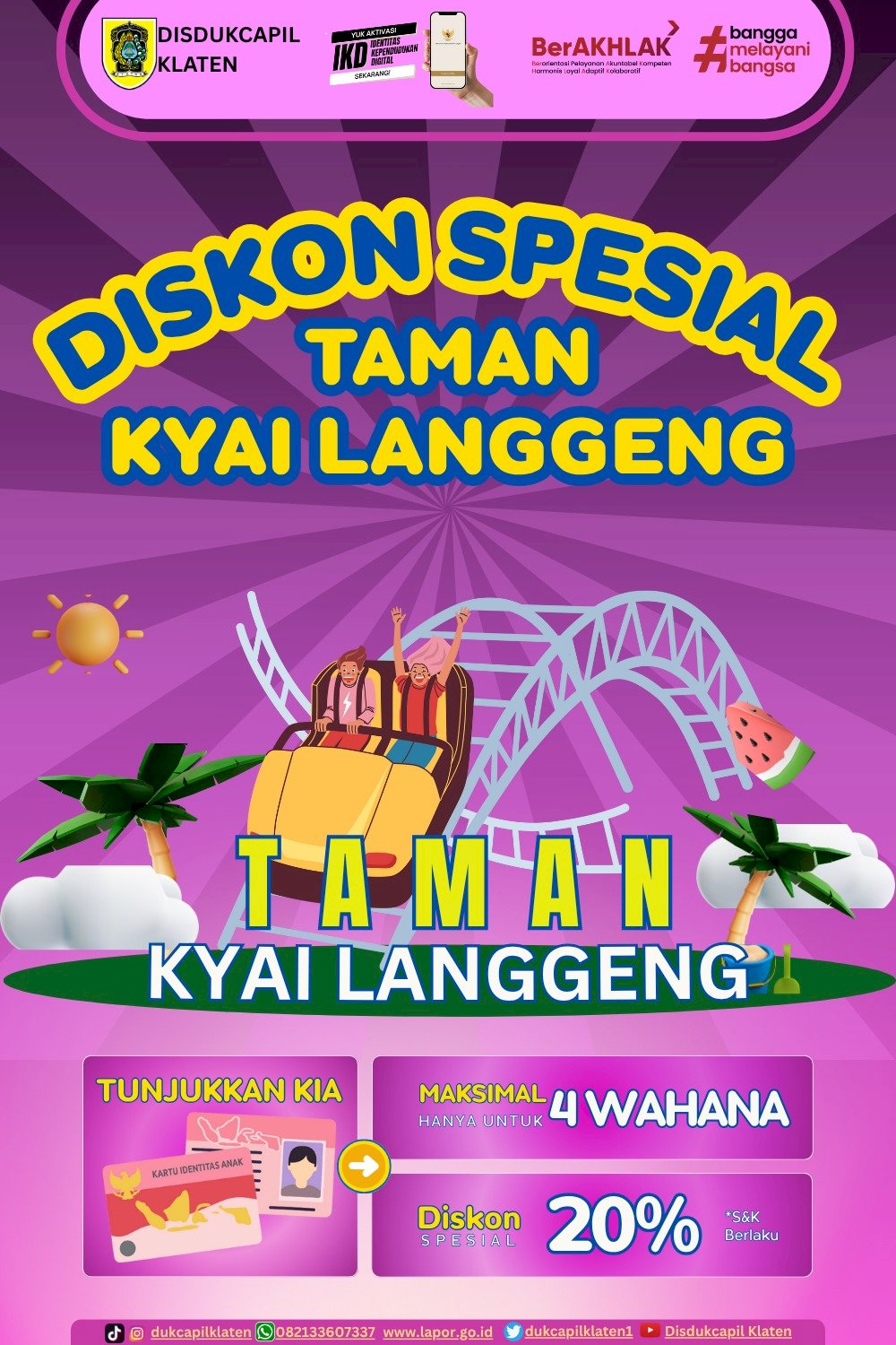 DISDUKCAPIL Klaten Bekerja Sama dengan Taman Kyai Langgeng