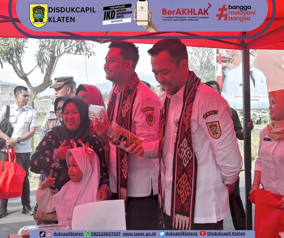 Bupati dan Wakil Bupati Klaten Sambung Rasa Desa Mutihan, Disdukcapil Hadirkan Layanan Adminduk Gratis