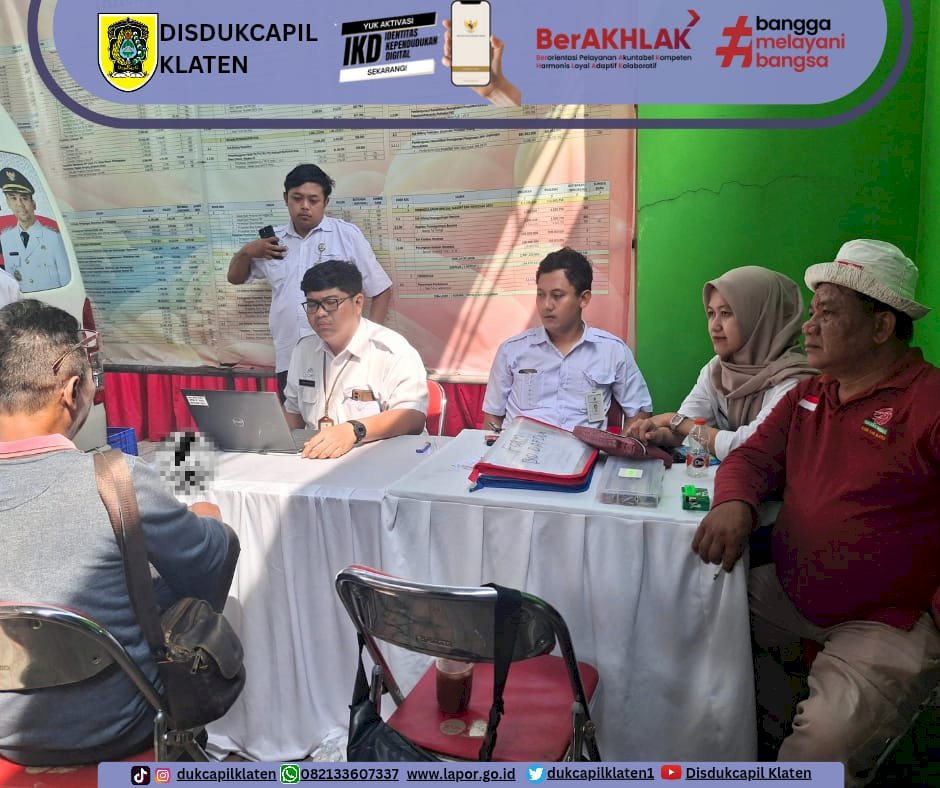 Bupati dan Wakil Bupati Klaten Sambung Rasa Desa Mutihan, Disdukcapil Hadirkan Layanan Adminduk Gratis