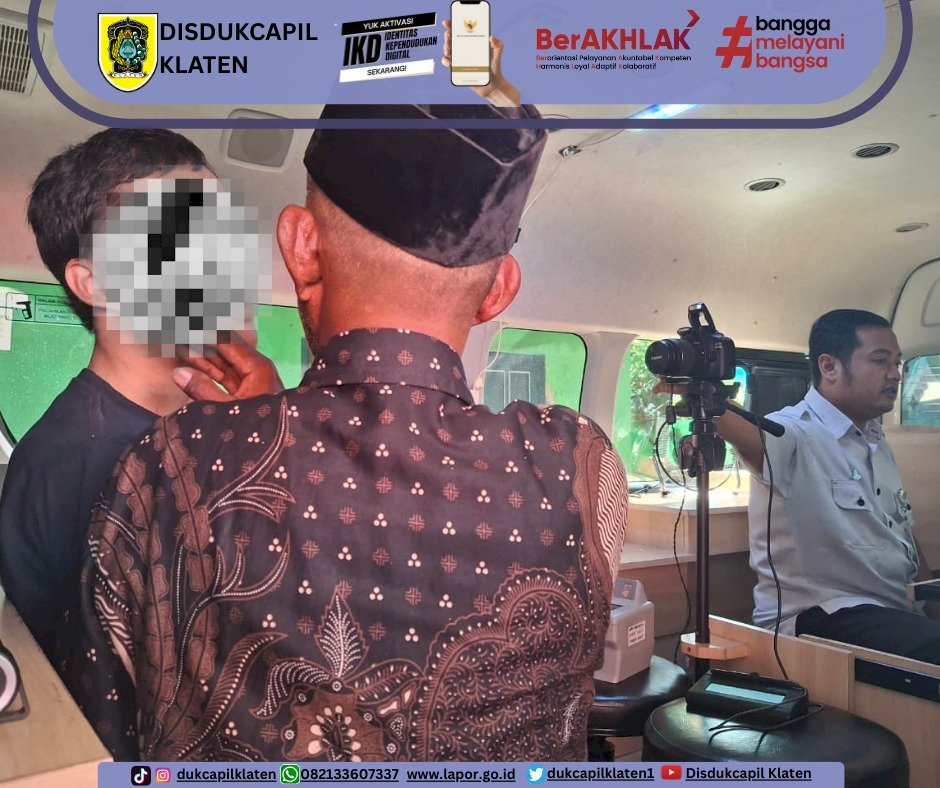 Disdukcapil Klaten hadir memberikan pelayanan adminduk pada kegiatan Sambung Rasa di Desa Ringinputih, Kec. Karangdowo dan Desa Kingkang, Kec. Wonosari, Klaten. Selasa–Rabu, 26–27 Agustus 2025