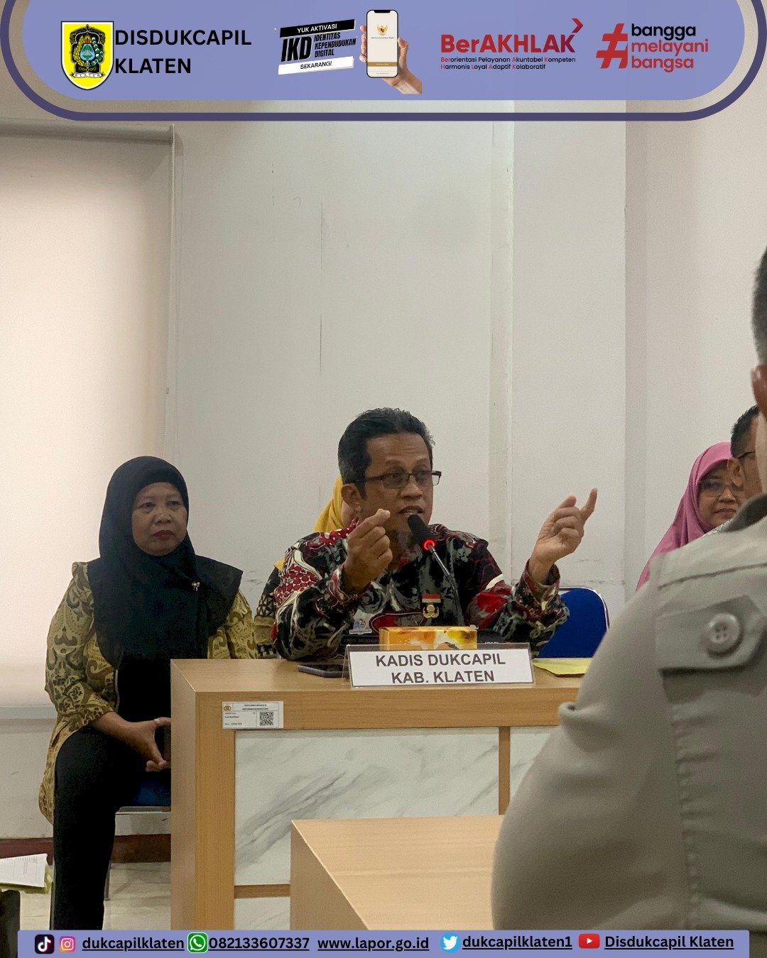Disdukcapil Klaten Jalin Kerja Sama dengan Yayasan Kemala Bhayangkari Cabang Klaten