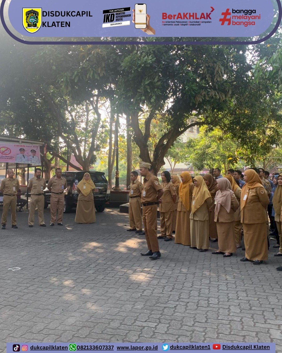 Apel Pagi Rutin Dinas Dukcapil Klaten Selasa, 02 September 2025