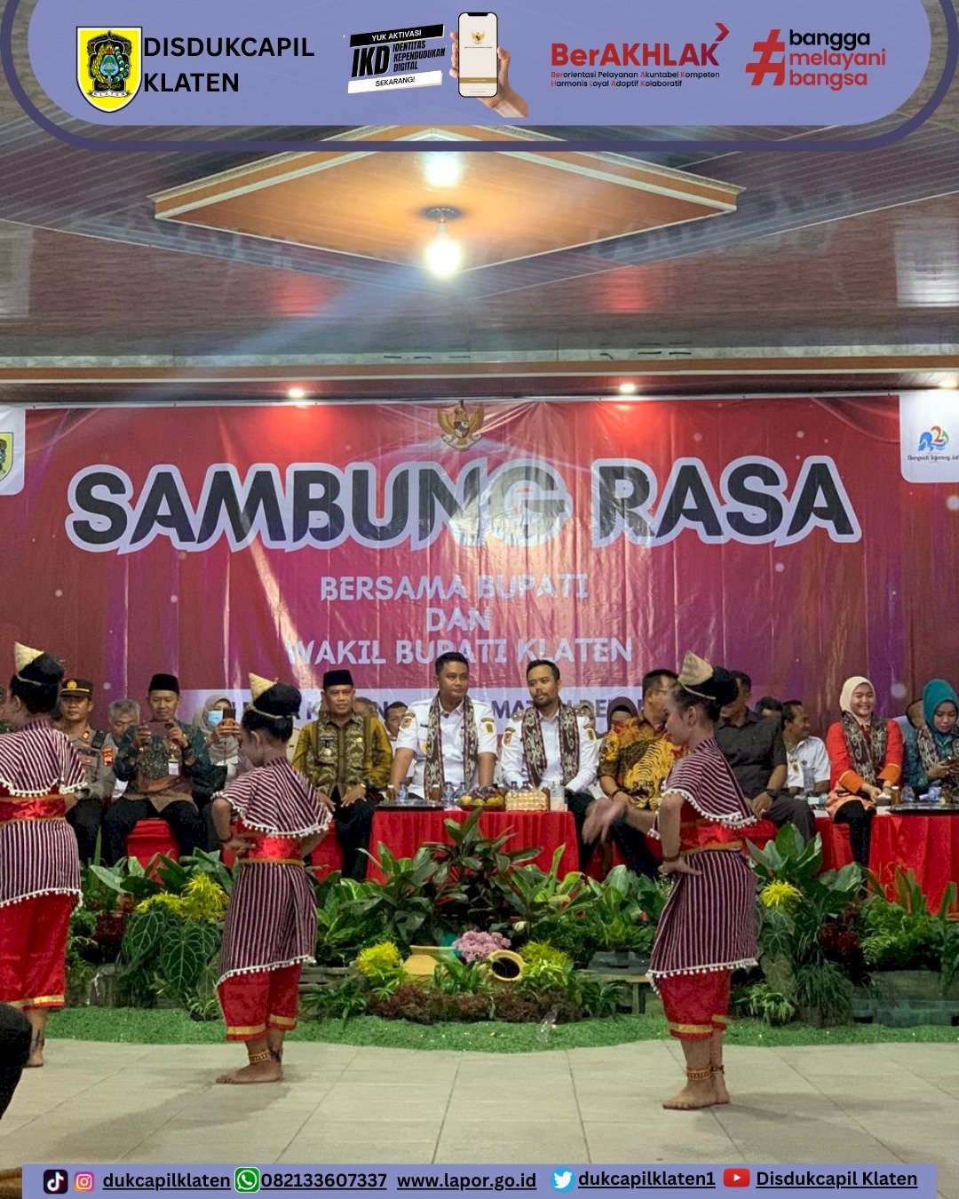 Disdukcapil Klaten Berikan Pelayanan Adminduk pada Kegiatan Sambung Rasa di Desa Karang, Kecamatan Delanggu