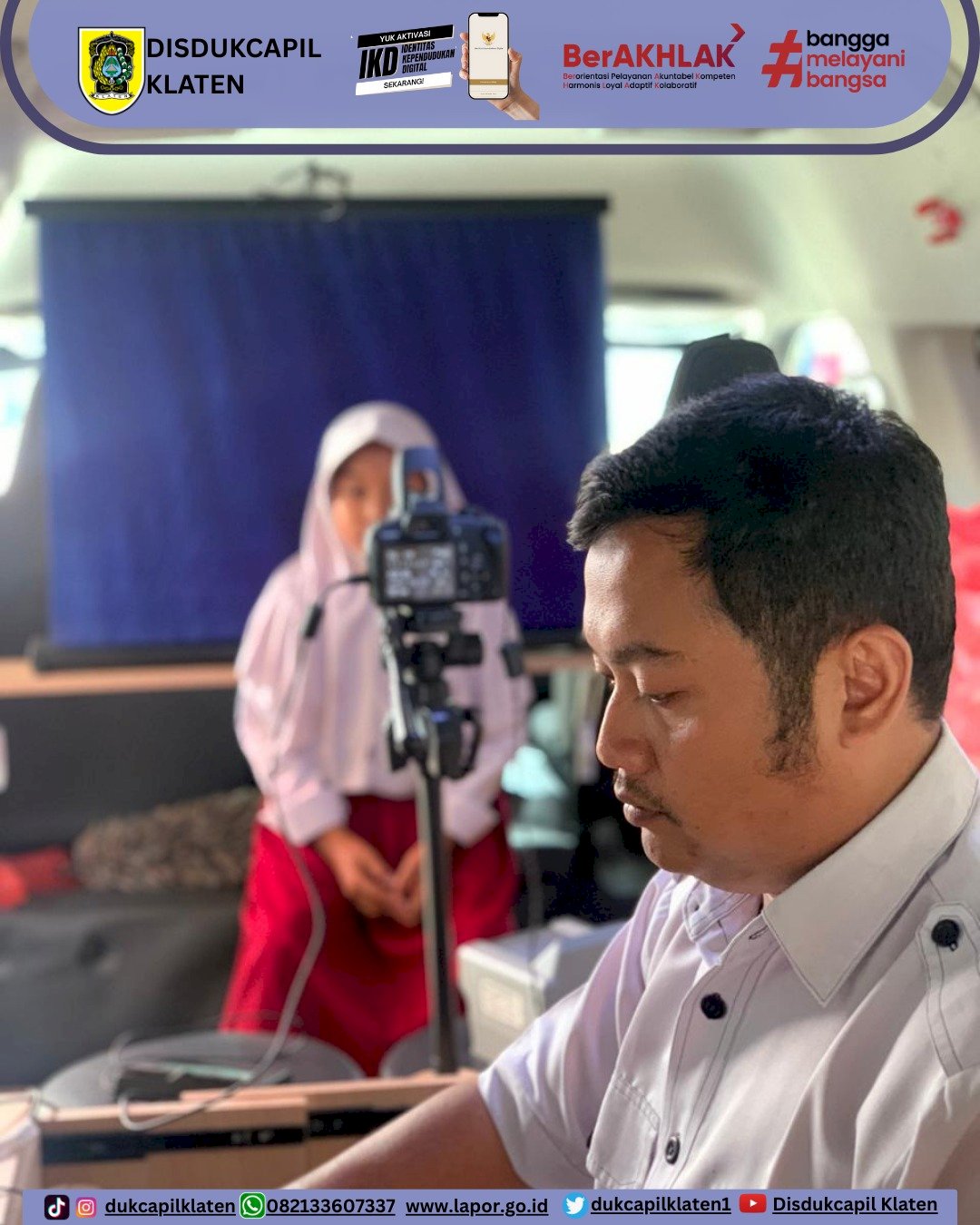Disdukcapil Klaten Berikan Pelayanan Adminduk pada Kegiatan Sambung Rasa di Desa Karang, Kecamatan Delanggu