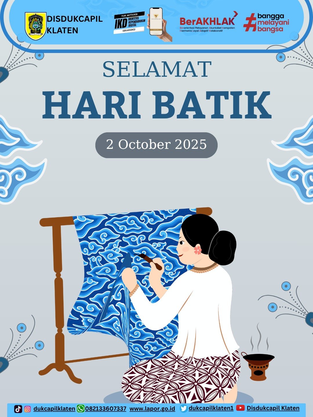 Dukcapil Klaten Peringati Hari Batik Nasional 2 Oktober 2025