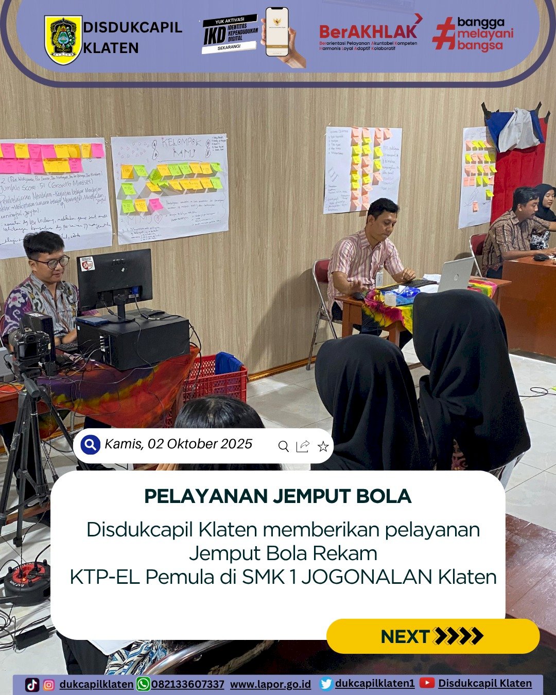 Disdukcapil Klaten hadir lebih dekat!