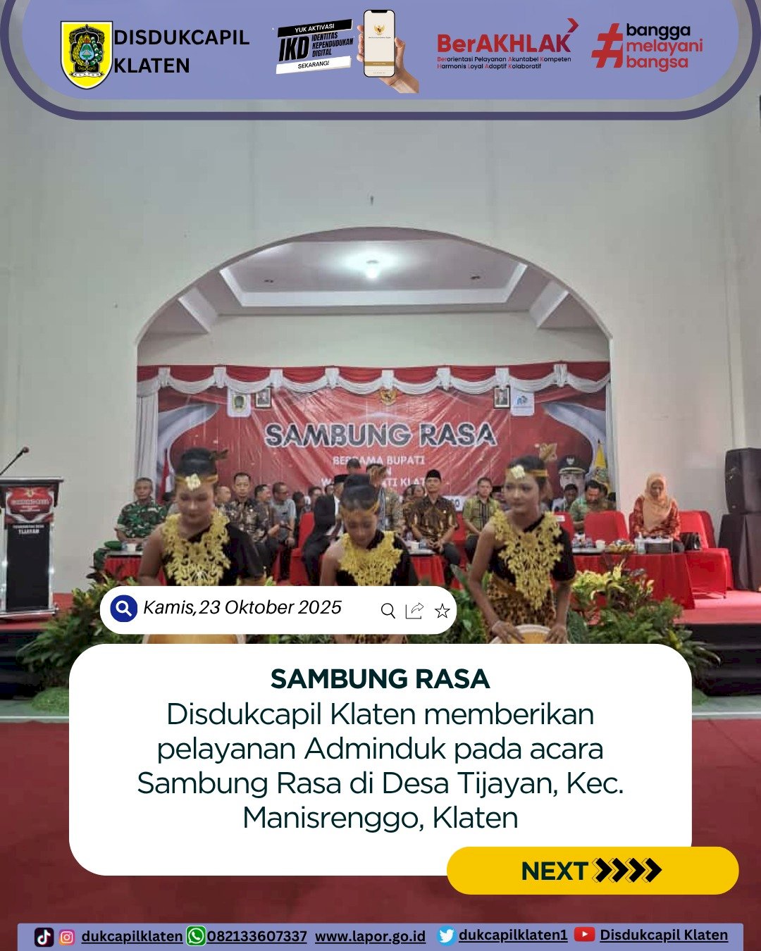 SAMBUNG RASA DESA TIJAYAN, MANISRENGGO