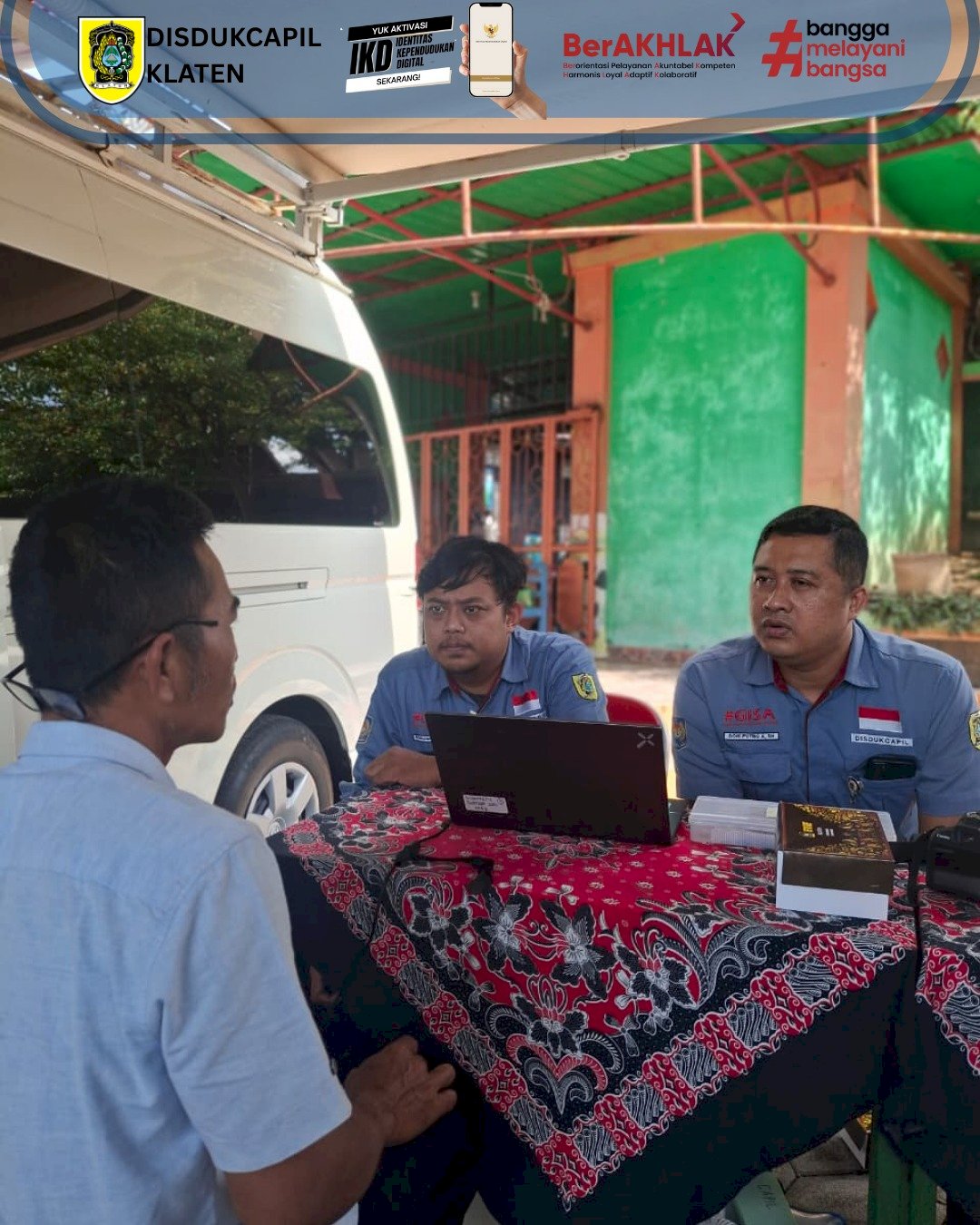 Disdukcapil Klaten turut hadir dalam Sambung Rasa Bupati dan Wakil Bupati Klaten 