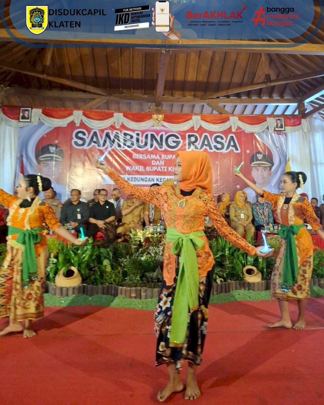 Disdukcapil Klaten turut hadir dalam Sambung Rasa Bupati dan Wakil Bupati Klaten 