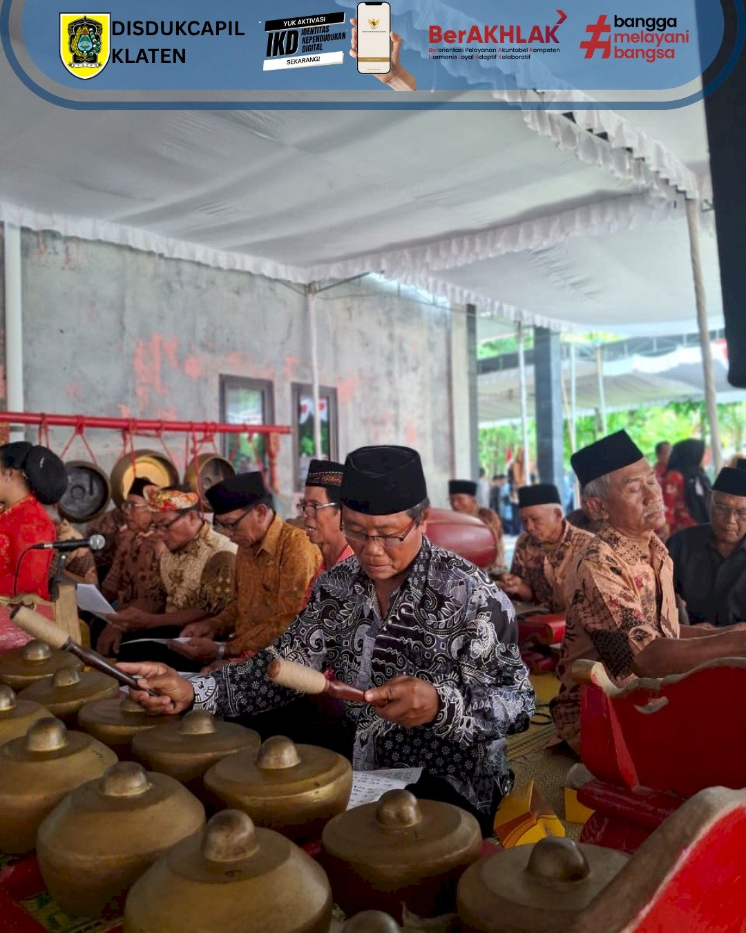 Sambung Rasa Bupati dan Wakil Bupati Klaten di Gedung Serbaguna, Desa Jambukidul, Kecamatan Ceper.