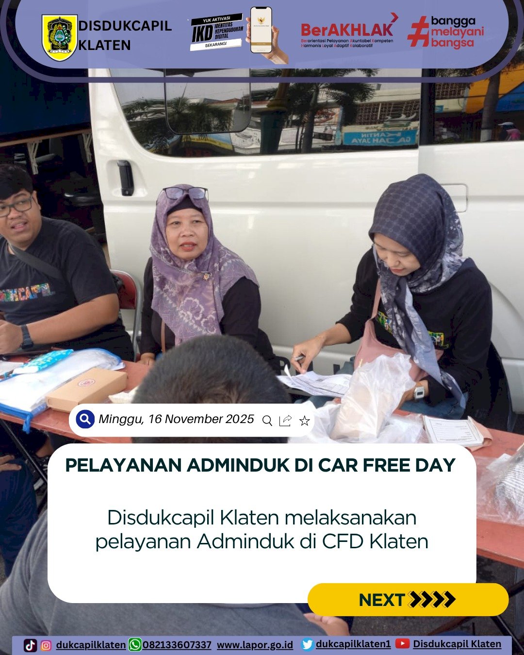 LAPORAN CFD HARI MINGGU, 16 NOVEMBER 2025