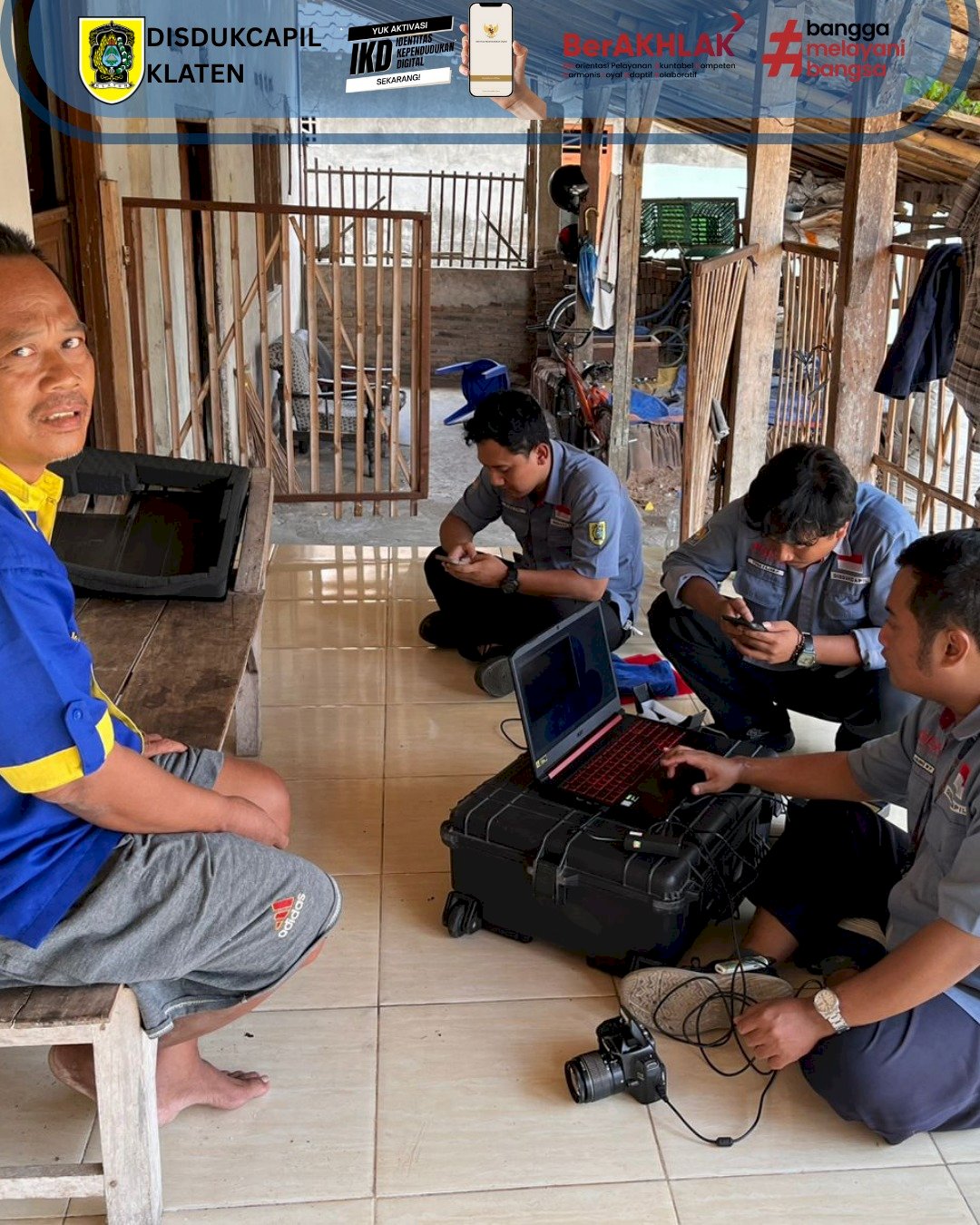 Pelayanan Jemput Bola Rekam KTP-el bagi Disabilitas dan ODGJ di Desa Meger dan Kujon, Kecamatan Ceper