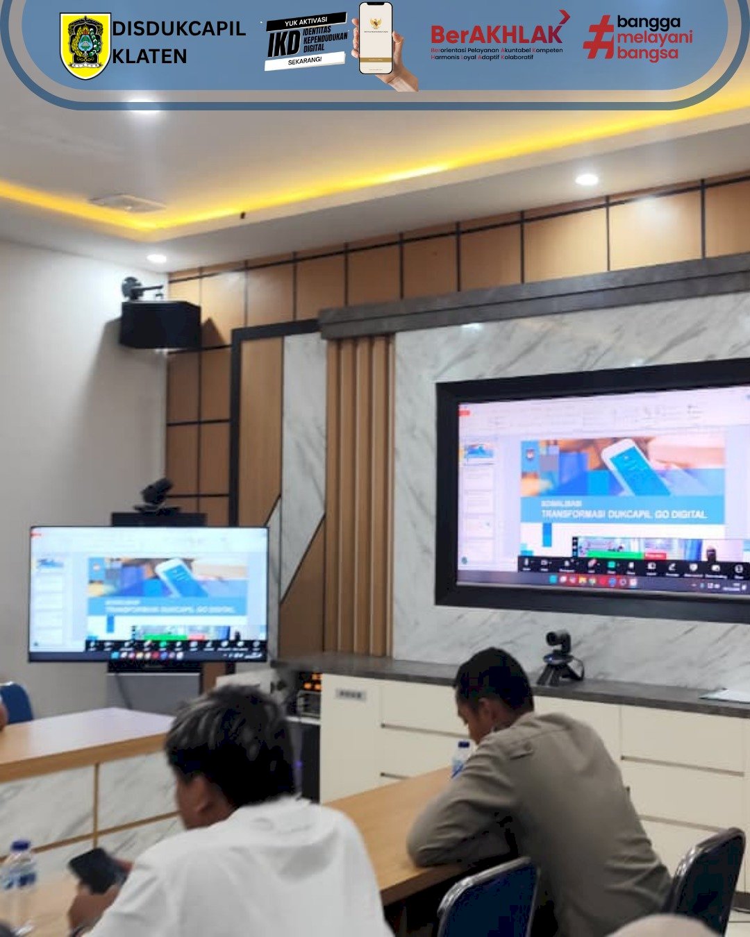 Dukcapil Klaten hadir di Polres Klaten untuk memberikan sosialisasi layanan digital adminduk.