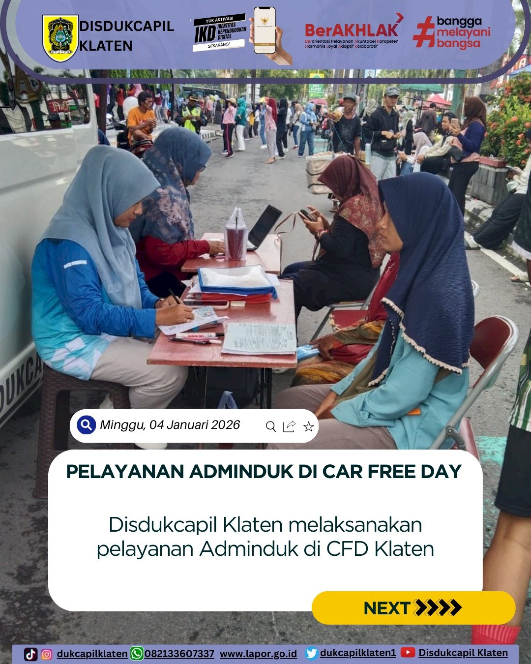 PELAYANAN ADMINDUK DI CAR FREE DAY