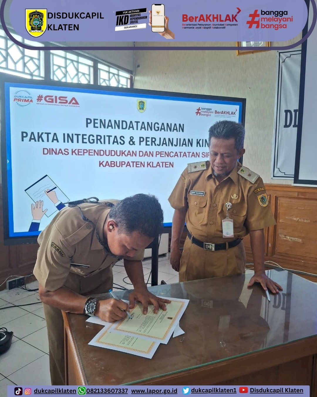 Penandatanganan Pakta Integritas dan Perjanjian Kerja