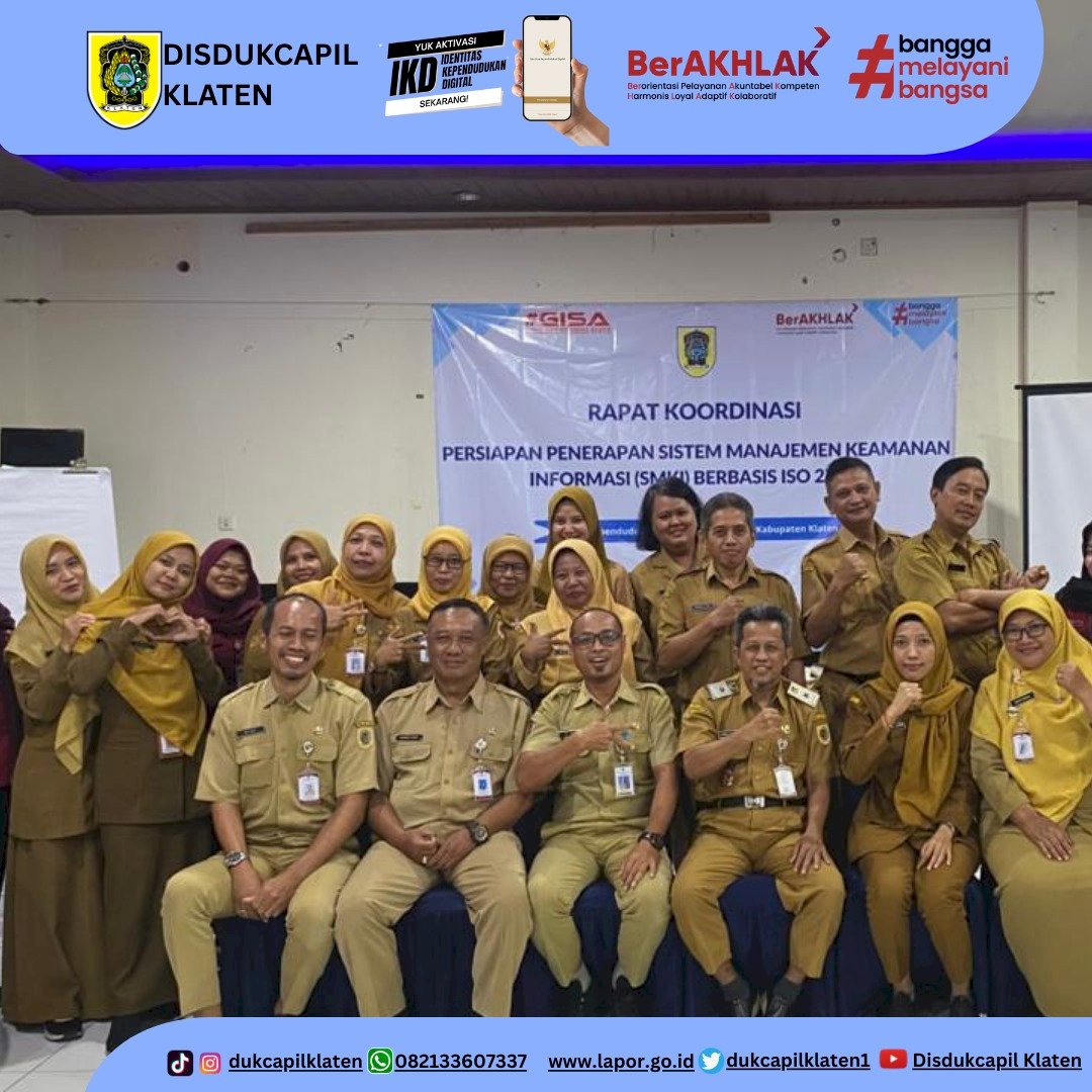 Rapat Koordinasi Persiapan Penerapan Sistem Manajamen Keamanan Sistem Informasi (SMKI) Berbasis ISO 27001