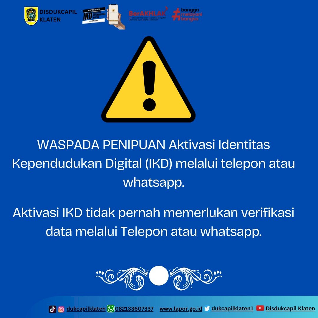 Waspada Penipuan mengatasnamakan aktivasi IKD