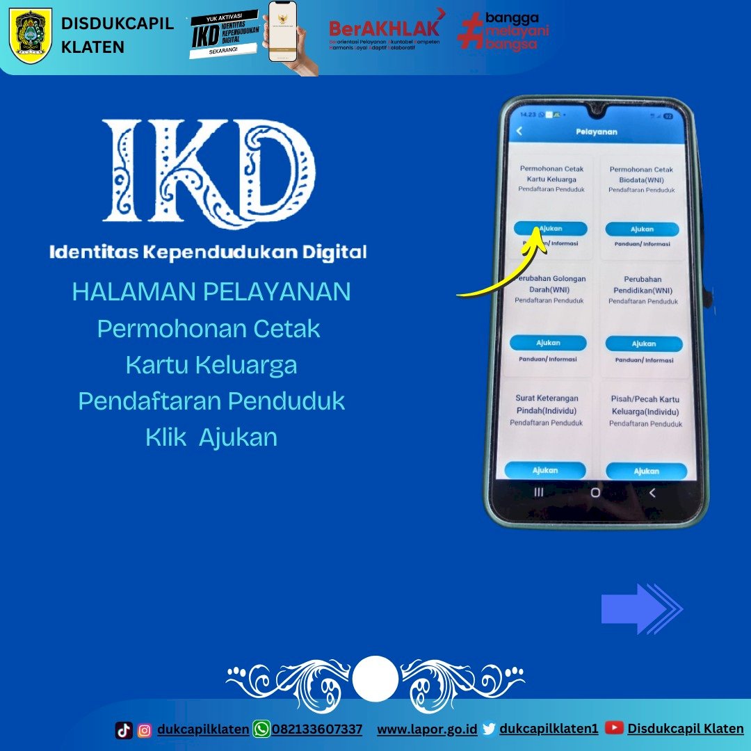 Permohonan Cetak Kartu Keluarga di Aplikasi Identitas Kependudukan Digital (IKD)