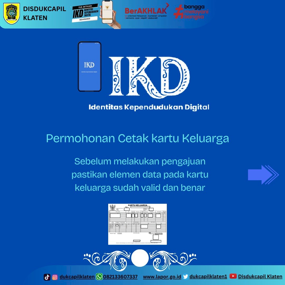 Permohonan Cetak Kartu Keluarga di Aplikasi Identitas Kependudukan Digital (IKD)