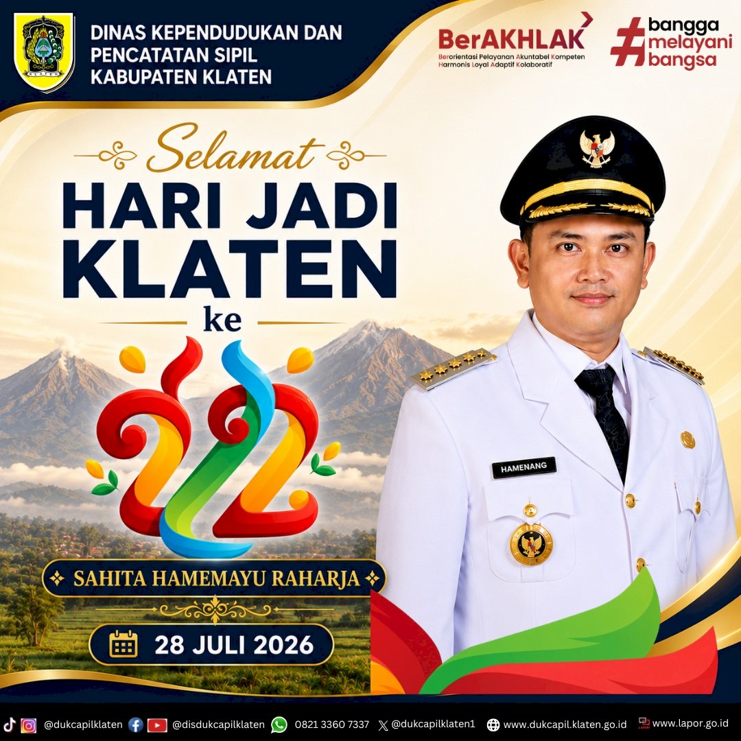 SELAMAT HARI JADI KLATEN KE 222