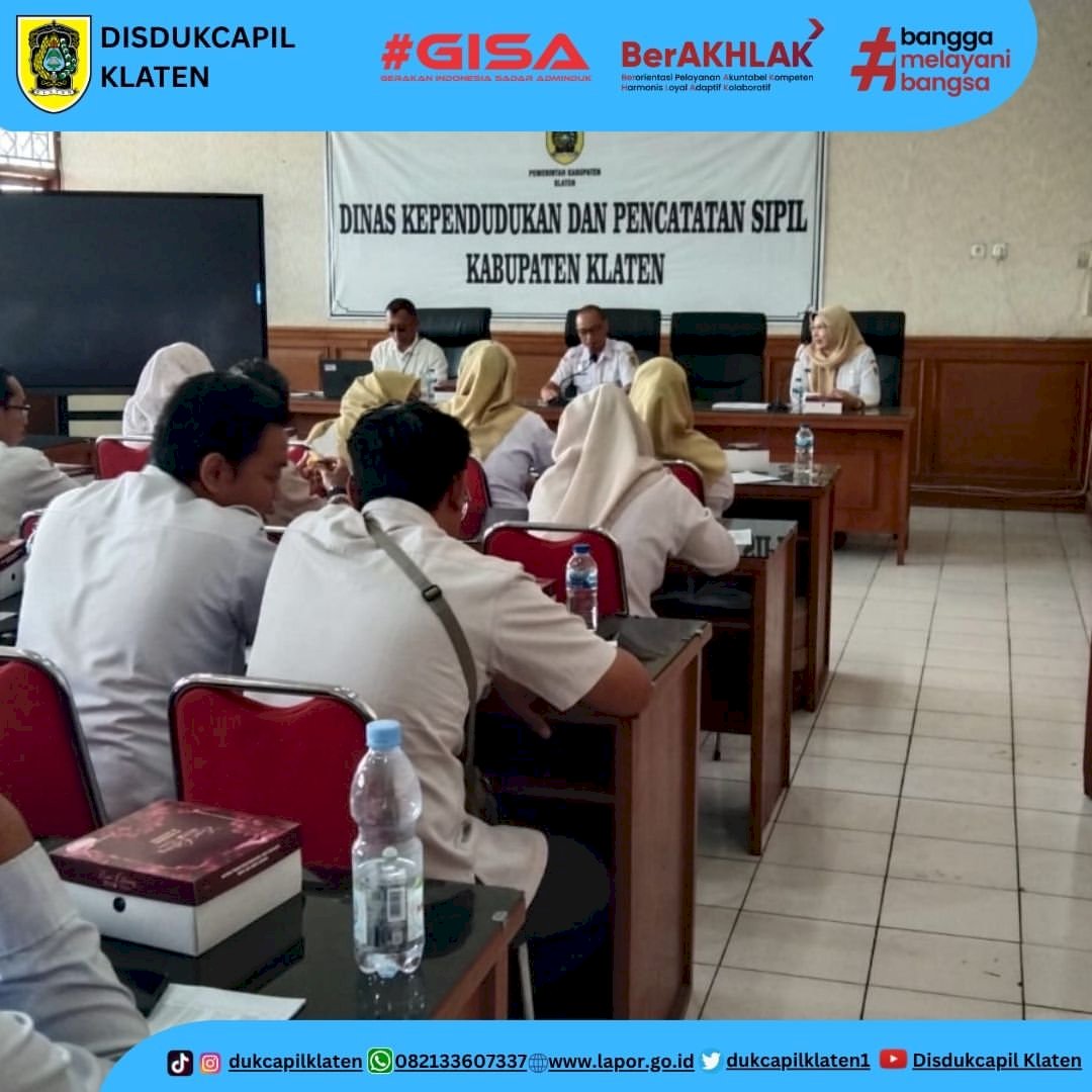 RAPAT KOORDINASI OPTIMALISASI PELAYANAN ADMINISTRASI KEPENDUDUKAN