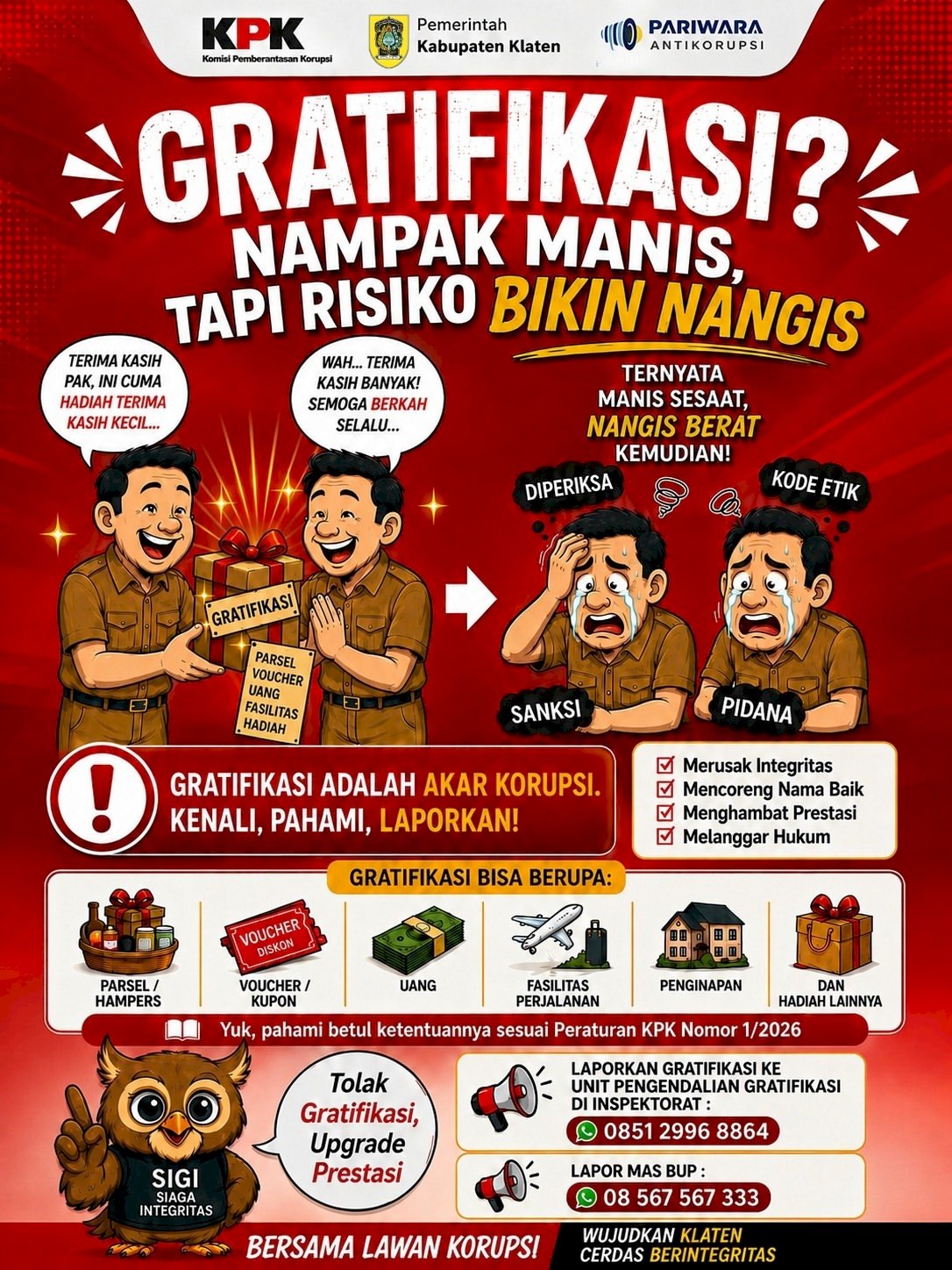 Gratifikasi Nampak Manis, Tapi Risikonya Bikin Nangis