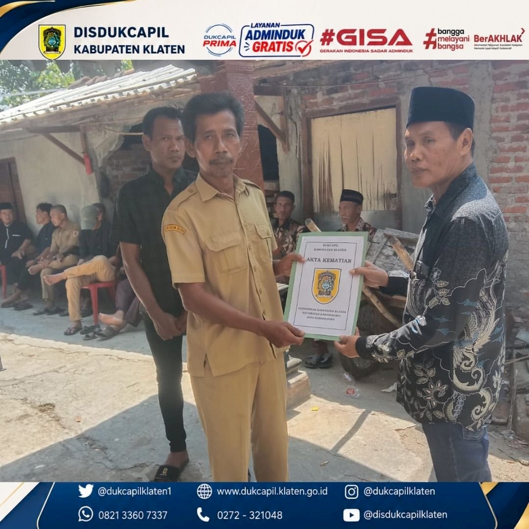 DUKA TAMAT “Ikut berDUKA, buatkan akTA keMATian.”