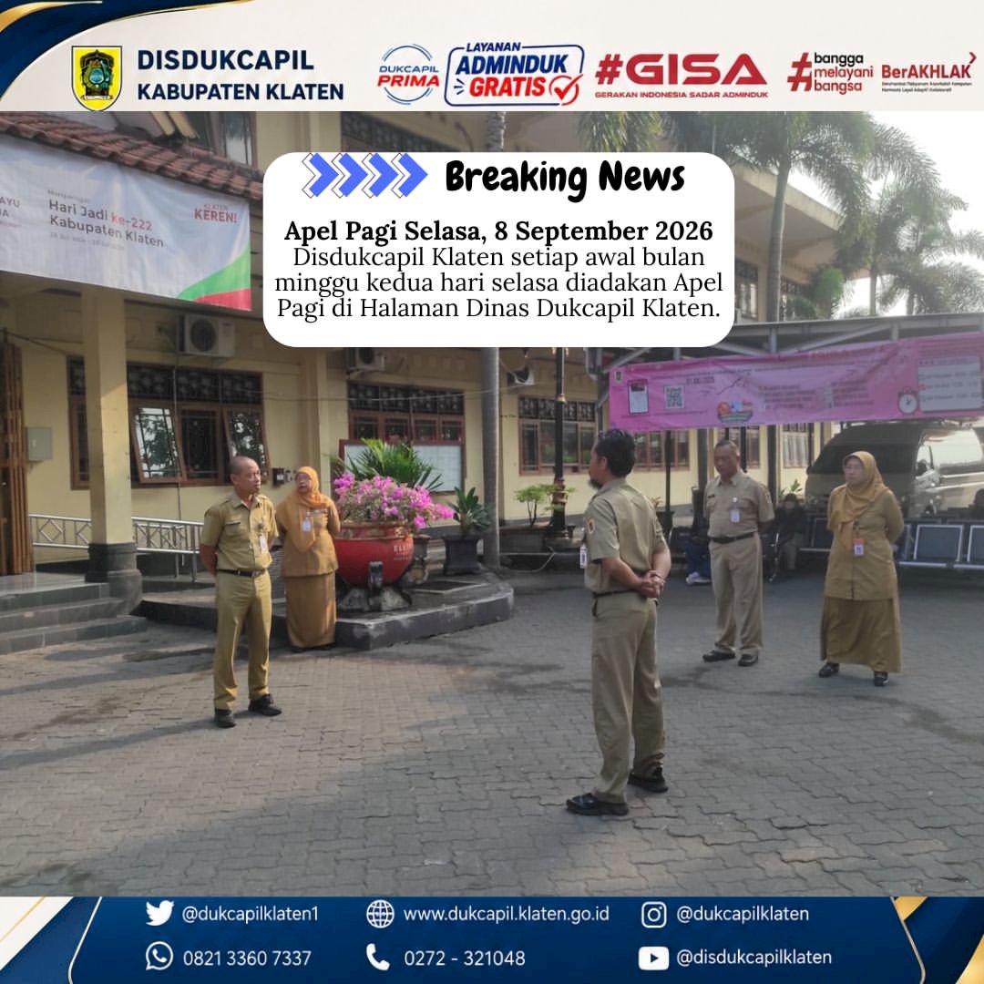 APEL PAGI | SELASA, 8 SEPTEMBER 2026