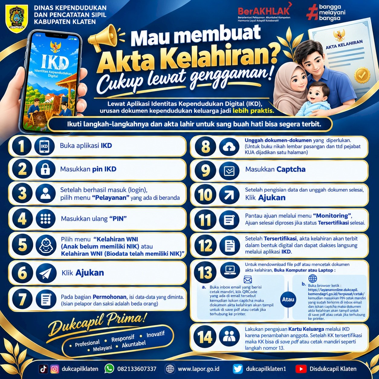  MAU MEMBUAT AKTA KELAHIRAN? CUKUP LEWAT GENGGAMAN! 