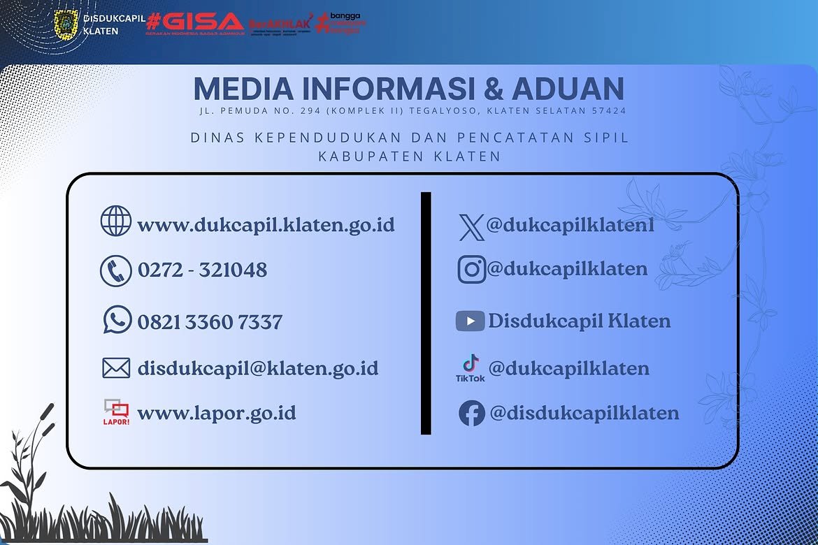 Laporan Pelayanan Disdukcapil Klaten