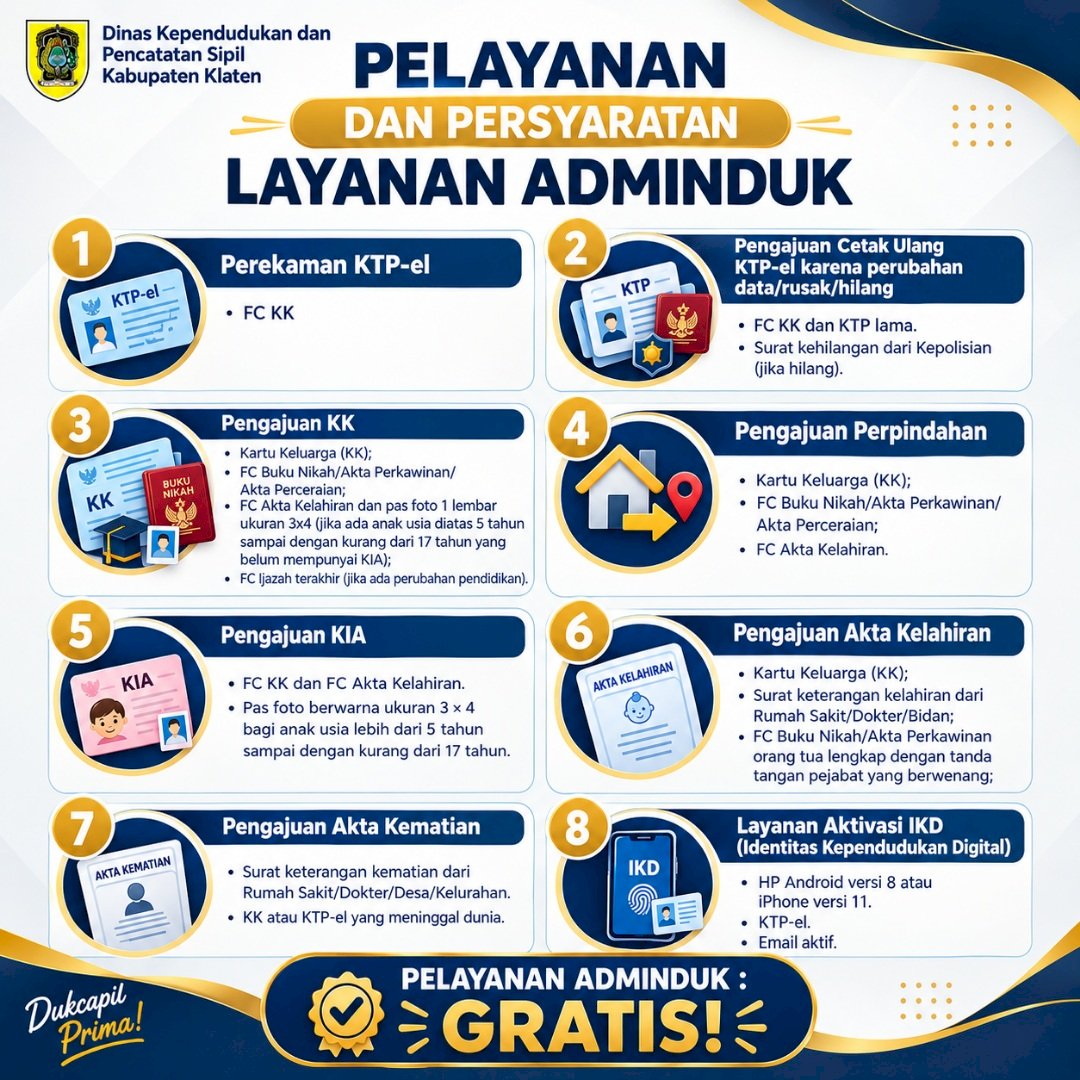 DUKCAPIL KLATEN HADIR DI CAR FREE DAY, PELAYANAN ADMINDUK GRATIS DAN MUDAH!