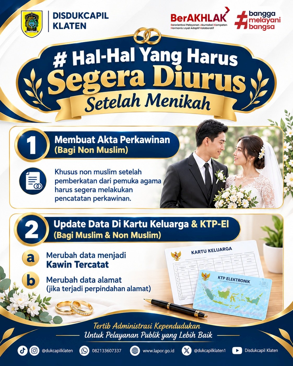 HAL-HAL YANG HARUS SEGERA DIURUS SETELAH MENIKAH